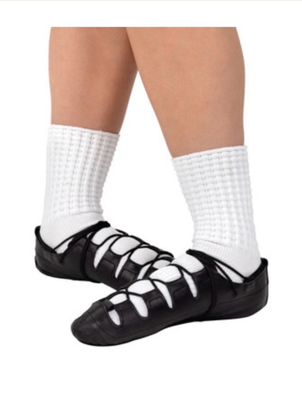 Kids Black Lace-Up Irish Dance Shoes